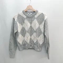 ◇ UNIQLO ユニクロ アーガイル柄 長袖 セーター サイズS グレー レディース E  【1407020030281】