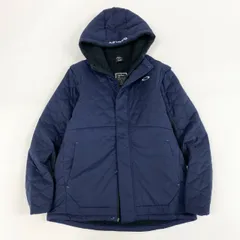49i10-4《未使用品》タグ付 OAKLEY オークリー UNEVEN PUFF JACKET 3.0 中綿2wayジャケット ベスト ゴルフウェア アウター ロゴ刺繍 大きいサイズ FOA402870 2XL ネイビー メンズk02i