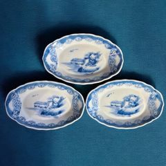 中国現地買付 六角壺 [鳥山水風景絵] 取手付き 中国雑貨 壺