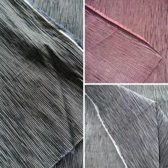 【大特価】上質な細縞ストライプ　高島ちぢみ　50㎝カットクロス