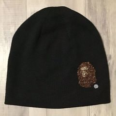 ★ZOZO限定★ Swarovski APE HEAD ニット帽 a bathing ape BAPE Beanie knit cap エイプ ベイプ アベイシングエイプ スワロフスキー