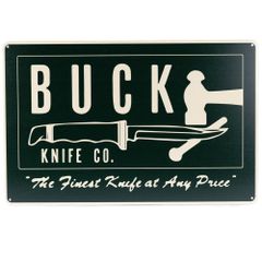 BUCK ブリキ看板 Finest Knives Tin Tacker エンボス加工 BU95305