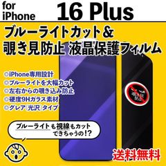 【iPhone16Plus】ブルーライトカット&覗き見防止 iPhone液晶保護フィルム のぞき見防止 プライバシー保護 クリーナー付き ガラスフィルム 強化ガラス プライバシー保護 シックスティーンプラス 16ぷらす 16プラス 16PLUS