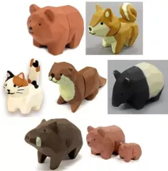 【中古】トレーディングフィギュア 全7種セット 「木彫り作家 川崎誠二の木彫りの動物たち マスコットフィギュア」