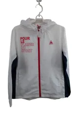 【美品】le coq sportif(ルコックスポルティフ) ウィンドブレーカー 白 レディース L ゴルフ用品 2504-0273 中古