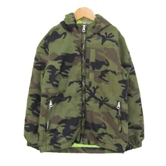 ザラボーイズ フーディジャケット ジャンパー 迷彩柄 アウター 記名有 キッズ 男の子用 128サイズ グリーン×ブラック ZARA BOYS 【中古】