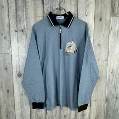 DISNEY ディズニー ジップアップ ロンT 長袖Tシャツ ドナルド ミッキーマウス プルート TEE L