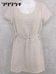 ◇ NATURAL BEAUTY ナチュラルビューティー 半袖 膝丈 ワンピース サイズ40 ベージュ レディース 【中古】 【1002800481286】
