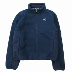 プーマ PUMA フリース ボア ジャケット ロゴ ジップアップ ブルゾン アウター 上着 2021年製 930408 M 紺 ネイビー ur88 【中古】