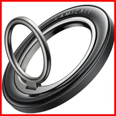 【即発送】: マグネット式 スマホ リング リング マグセーフ スマホ グリップ magsafe リング ホルダー 携帯 バンカーリング MagSafe対応 iphone 磁石 リング 取り外し 360度回転 磁気増強 金属リング付き iPhone Lamic