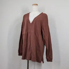 美品【アーバンリサーチ　ドアーズ】ニット　セーター　綿　コットン　Vネック　ストレッチ　レディース　ロング　フリーサイズ