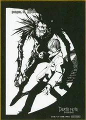 【中古】紙製品 リューク＆夜神月(全身) ミニ色紙 モノクロ 「デスノート展 DEATH NOTE EXHIBITION」 前半入場特典