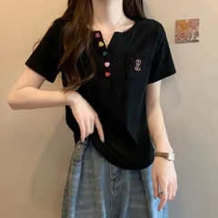 Tシャツレディース半袖トップスファッション上着ティーシャツティシャツ涼しい肌触り大きいサイズ夏服ゆったりhaohout5Vネック