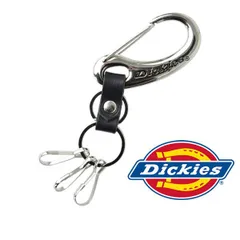 ディッキーズ キーホルダー 《19シルバー》新品 未使用 Dickies メタル 本革 キーリング カラビナ 3チャーム【D9F】【メール便4】ファッション メンズ レディースのサムネイル