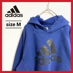 90s 古着 アディダス パーカー ビッグロゴ オーバーサイズ M