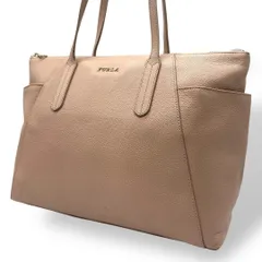 良品 616 フルラ アリアナ トートバッグ A4 ピンベージュ シボ革
