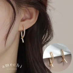 イヤリング 痛くない 40代 50代 揺れる 大ぶり ロング ジルコニア ノンホール ピアス見え ゴールド クリップ 30代 レディース E23-008