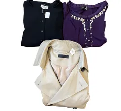 TL1 ブランド ノーカラージャケット カーディガン トレンチコート 3着セット まとめ売り Ladies Elegance/GALLORIA/ユニクロ