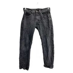 Levi's 505 デニムパンツ W32 リーバイス レギュラーフィット ブラック コットン 古着卸 アメリカ仕入 2502-632