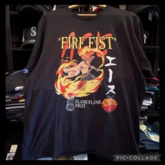 ONE PIECE Fire Fist Ace Flame Flame Fruit T-Shirt Black XLサイズ
