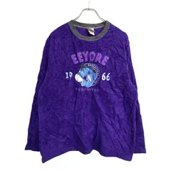 Disney キャラクター フリース トップス Mサイズ ディズニー イーヨー パープル 古着卸 アメリカ仕入 t2411-3351