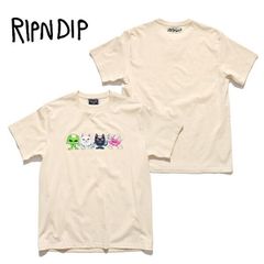 ★新作★数量限定★RIPNDIP （リップンディップ）Bestie Gang Tシャツ ナチュラル M~XLサイズ 人気 送料無料 rndfal24160