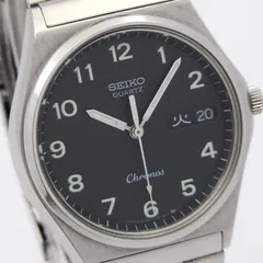 SEIKO セイコー クロノス 8123-6120 QZ 動作品 黒