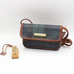  良品 ブラシ付 ラルフローレン レザー グリーン/ネイビー ゴールド金具 ショルダーバッグ TCY2000000 NSK