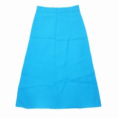ブラミンク BLAMINK トラペーズ スカート ロング ウールライク 38 M ターコイズ ブルー ur28