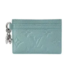 【中古】LOUIS VUITTON ルイ・ヴィトン ポルト カルト･LV チャーム M82171 グレインカウハイドレザー ブルー レディース カードケース 25027665 RD