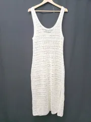 ◇ ⊂ H&M エイチアンドエム ニット ノースリーブ ロング ワンピース サイズXL ホワイト レディース E  【1505290038379】