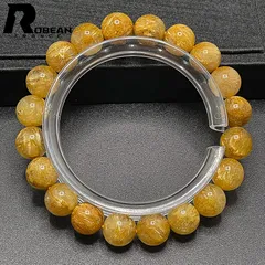 上級 EU製 定価5万円☆ROBEAN・極!極満針ルチルクォーツ☆ブレスレット