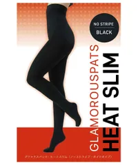 グラマラスパッツ 【公式】 ヒートスリム 裏起毛 タイツタイプ 極暖 ボア素材 着圧 レギンス タイツ 裏起毛タイツ 着圧スパッツ 裏起毛レギンス正規品 むくみ (1, M-L)