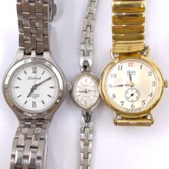 [3点セット ジャンク] ORIENT Lissllank レディース クオーツ A1-693 セイコー SOLAR DIASHOCK 10-7580 ALBA V252-0070
