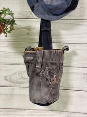 展示品リメイクデニムバッグ 渋ブルー和柄パッチbag-0004 リメイクデニムバッグ 渋ブルー和柄パッチbag-0004 トートバッグ