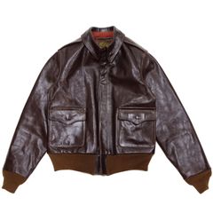 バズリクソンズ Buzz Rickson A-2 レザー (ホースハイド) フライトジャケット ラフウェア社製 復刻 BR80593 無地 メンズ A2 レザージャケット シールブラウン(デカール無し) 東洋エンタープライズ 新品