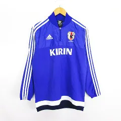 アディダス adidas JHX82 ハイブリッドトップス 長袖 ハーフジップ サッカー日本代表ウェア ライン ロゴ M ブルー系 ※EKM