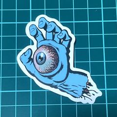 ST003 ステッカー シール バンド ハロウィン 目玉 青い手 ホラー ロック