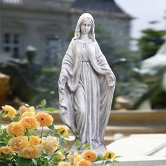 アンティークマリア像パッチワークリメイクオブジェキリスト女像
