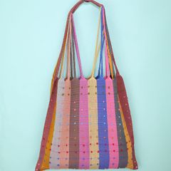 メキシコ製 ハンモックバッグ ハンドメイド つぶつぶ 037 トートバッグ