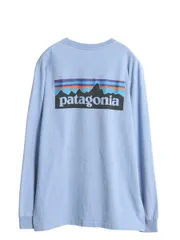 【お得なクーポン配布中!】 パタゴニア 両面 プリント 長袖 Tシャツ メンズ M / 19年製 アウトドア ロンT ロングスリーブ P6 バックプリント ボックスロゴ カットソー