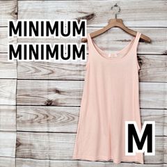 MINIMUM MINIMUM　ミニマムミニマム　超ロング丈タンクトップ　春　サイズ2  Мサイズ　袖無し　クリーム　サーモンピンク　(5550 aaa)