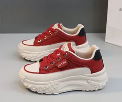 ★厚底スニーカー レディース インヒールシークレットシューズ 運動靴 軽量 美脚 疲れにくい レースアップ 身長アップ