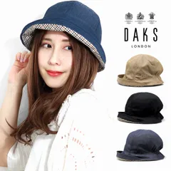 DAKS (ダックス) チューリップハット レディース 帽子 シャンブレーツイル ハット レディース UV レディース ブランド 春夏 サマーハット 縮小綿タータン 【MB】