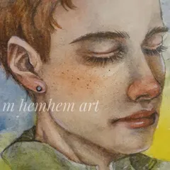 [原画] オリジナルイラスト　手描きイラスト　水彩画　祈り　soldier