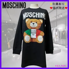 新品☆MOSCHINO モスキーノ テディベア オーバーサイズ ロンT 黒 38-