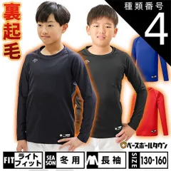【新品未使用】種類4:(RED)レッド/160 野球 裏起毛 アンダーシャツ ジュニア用 長袖 丸首 ゆったり デサント 秋冬用 JSTD-657B 少年用 子供用 男の子 女の子 キッズ