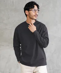 新品 未使用 JIGGYS SHOP(ジギーズショップ)【接触冷感＆UV】プレーティング長袖ルーズＴシャツ 217982 ブラック