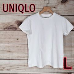UNIQLO　ユニクロ　レディース　半袖　Ｔシャツ　トップス　白　シロ　ホワイト　Ｌサイズ　Ｌ　(5827 bbb250)