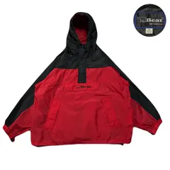 BearU.S.A ベアーユーエスエー AnorakParka アノラックパーカー NylonJacket ナイロンジャケット EmbroideredLogo 刺繍ロゴ Drawcord ドローコード Nylon ナイロン Red 赤 Black 黒 Mのサムネイル